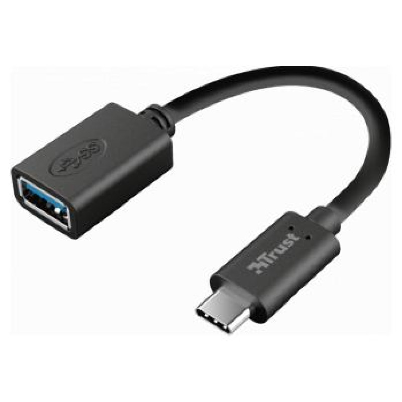 Trust Adapteris Trust Calyx USB-C to USB-A Black