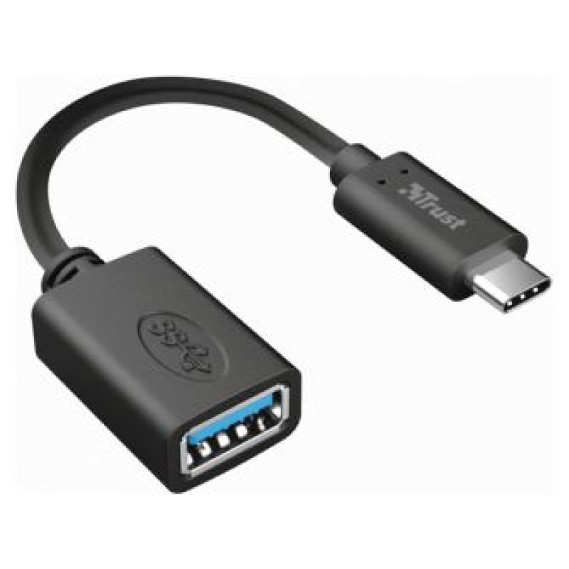 Trust Adapteris Trust Calyx USB-C to USB-A Black
