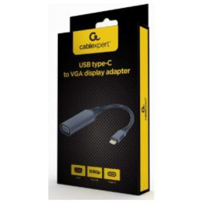 Gembird USB Type-C Male - VGA Female Space Grey