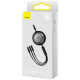 Baseus Kabelis Baseus Bright 3in1 M+L+C Black