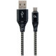 Gembird USB Male - USB Type C Male Premium cotton braided 2m Black
