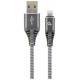 Gembird 8-pin Male - USB Male Premium Cotton Braided Space Grey 2m