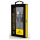 Gembird 8-pin Male - USB Male Premium Cotton Braided Space Grey 2m