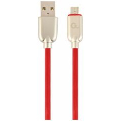 Gembird USB Male - Micro USB Male Premium rubber 2m Red