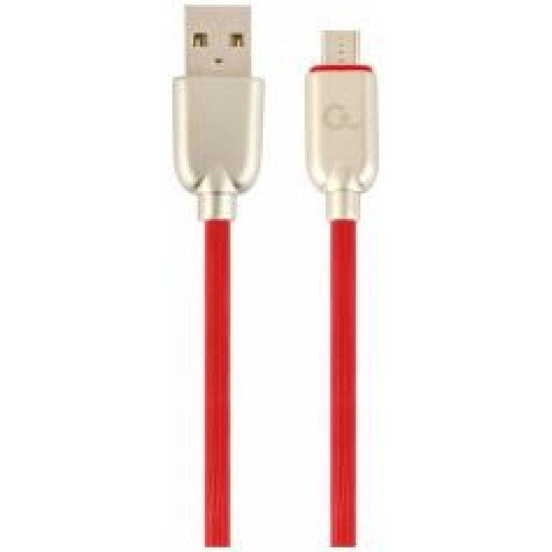 Gembird USB Male - Micro USB Male Premium rubber 2m Red