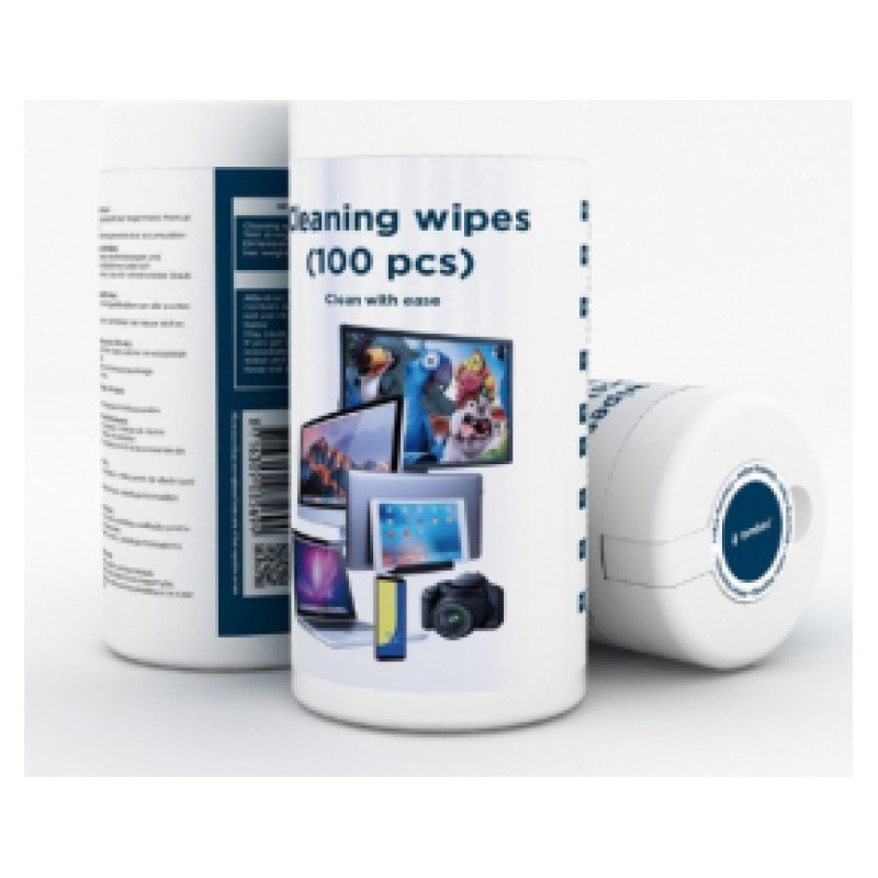 Gembird Alcohol Screen Cleaning Wipes 100pcs