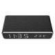 Gembird Digital alarm clock with wireless charging function Black