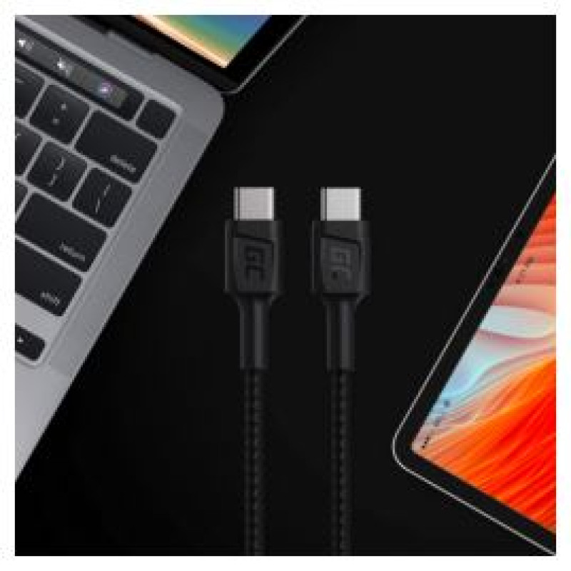 Green Cell GC PowerStream USB Type-C Male - Type-C Male Fast Charging 2m Black