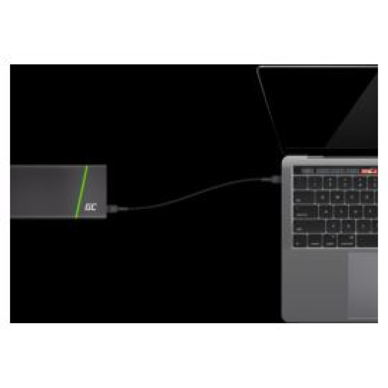 Green Cell GC PowerStream USB Type-C Male - Type-C Male Fast Charging 2m Black