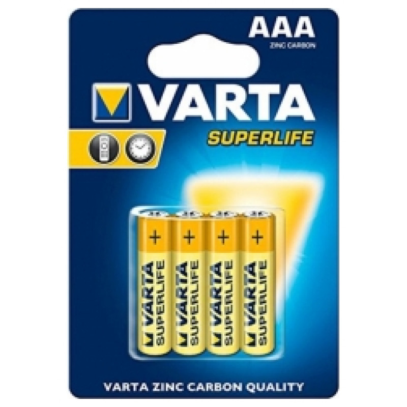 Varta Baterijas Varta AAA SuperLife Zinc Carbon 4 Pack
