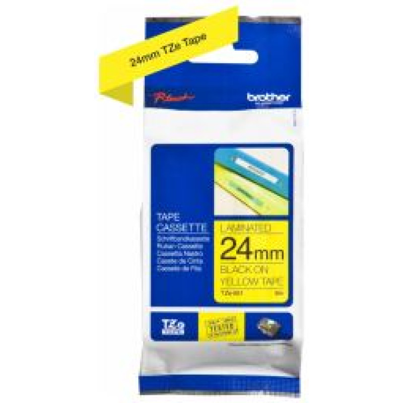 Brother Uzlīmju lentes kasete Brother TZE-651 Black on Yellow
