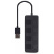 Gembird USB Centrmezgls Gembird USB 2.0 4-port Hub with Switches Black