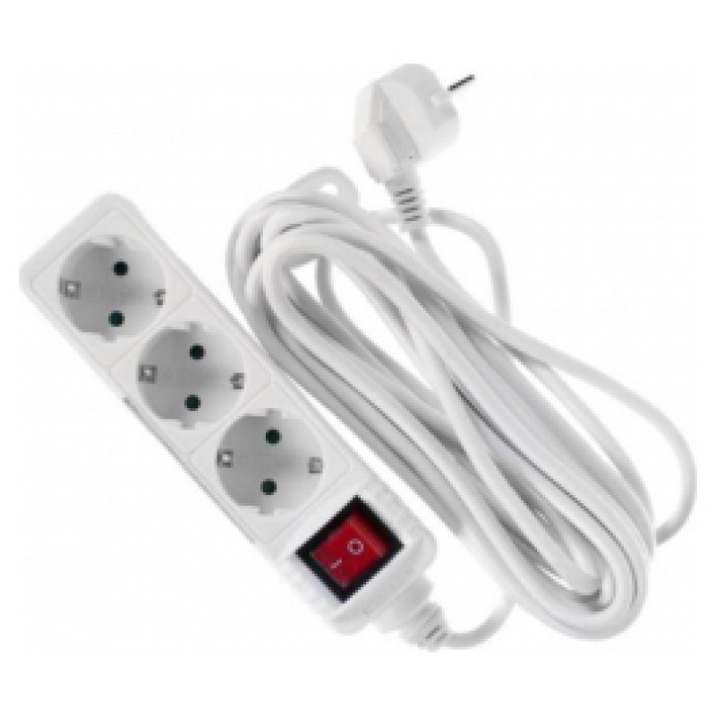 Bellight Extension cord with 3 sockets 5m