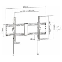 Gembird Televizora stiprinājums Gembird TV wall mount (Tilt) 43”-90”