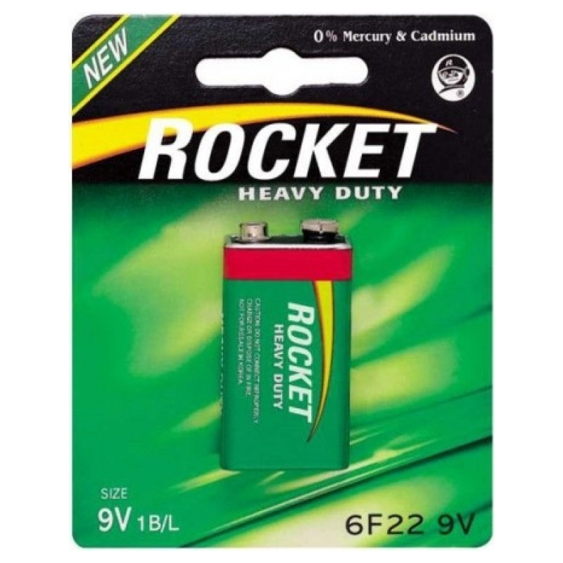 Rocket 6F22-1BB (9V) Blistera iepakojumā 1gb
