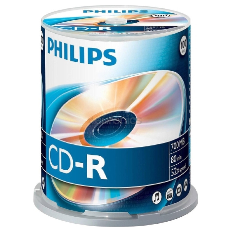 Philips CD-R 80 700MB CAKE BOX 100