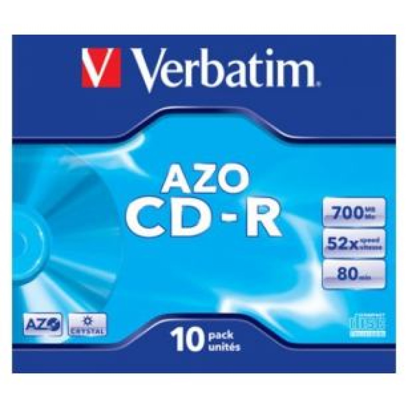 Verbatim Matricas CD-R AZO Verbatim 700MB 1x-52x