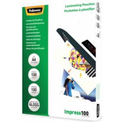 Fellowes Laminē&scaron;anas plēves Fellowes A4 Glossy 100 Micron Laminating Pouch - 100 pack