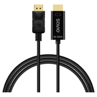 Savio Kabelis SAVIO Display Port - HDMI 4K 60Hz 1,5m