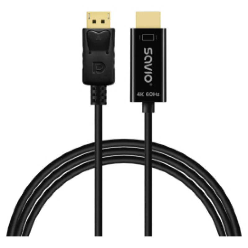 Savio Kabelis SAVIO Display Port - HDMI 4K 60Hz 1,5m
