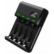Green Cell GC VitalCharger Ni-MH AA and AAA Battery Charger with Micro USB and USB-C port