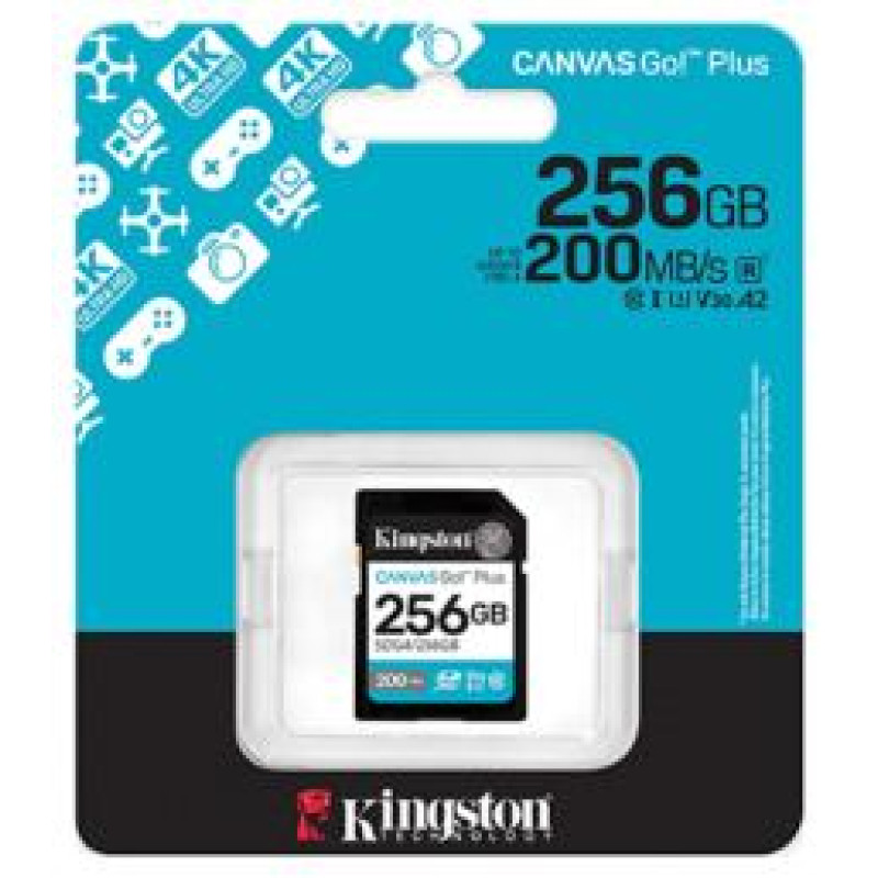 Kingston Atmiņas karte Kingston 256GB SDXC Canvas Go Plus Gen4