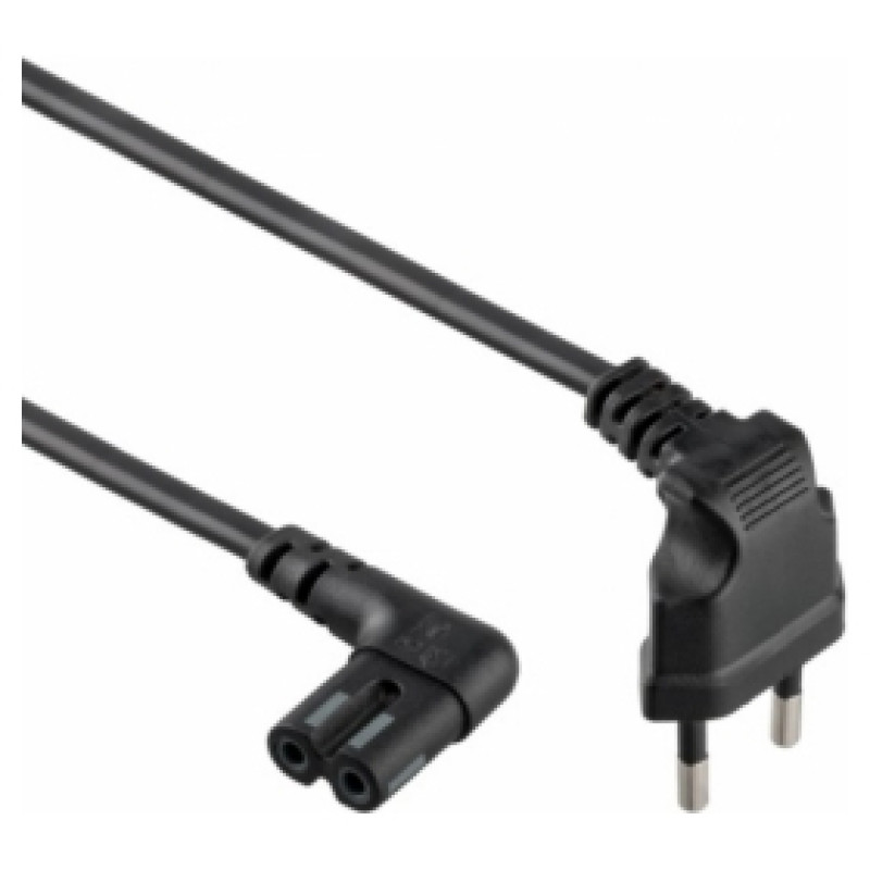 Gembird Power Cord C7 / Angled - Black