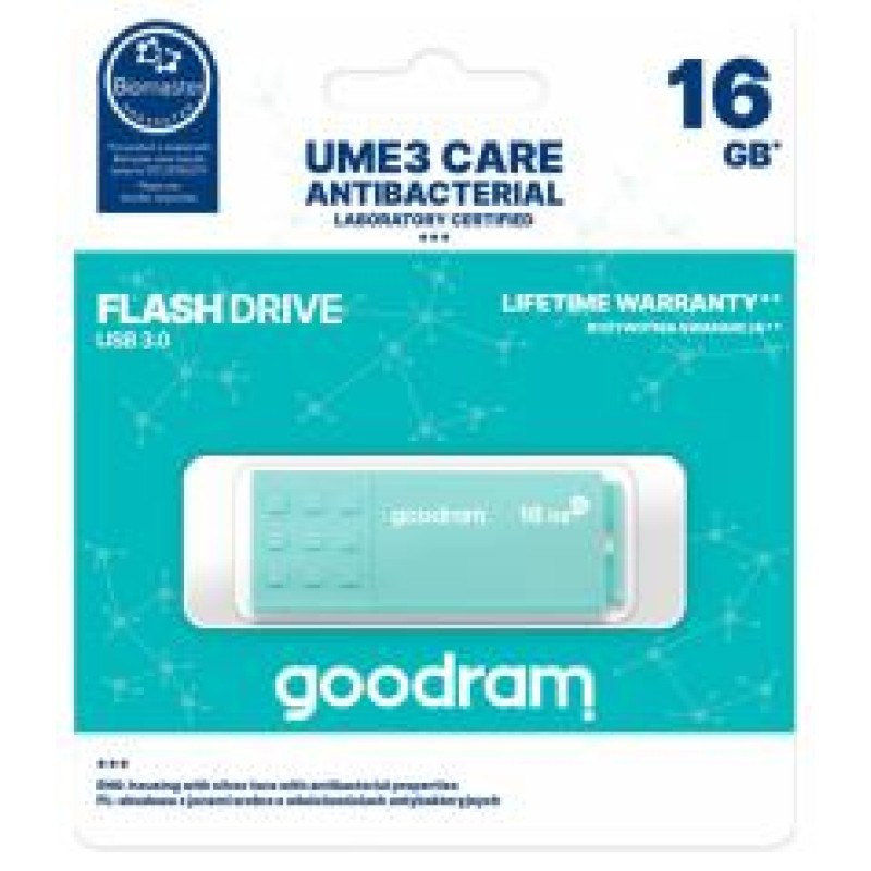 Goodram UME3 Care USB 3.0 16GB Turquoise