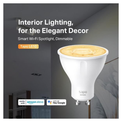 Tp-Link Smart Light Bulb|TP-LINK|Power consumption 2.9 Watts|Luminous flux 350 Lumen|2700 K|Beam angle 40 degrees|TAPOL610