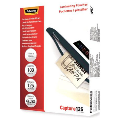 Fellowes LAMINATOR POUCH GLOSSY/A6 125 100PCS 5307201 FELLOWES