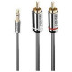 Lindy CABLE AUDIO 3.5MM TO PHONO 1M/35333 LINDY