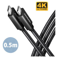 Axagon CABLE USB-C TO USB-C 0.5M 100W/BLACK BUCM32-CM05AB AXAGON