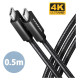 Axagon CABLE USB-C TO USB-C 0.5M 100W/BLACK BUCM32-CM05AB AXAGON