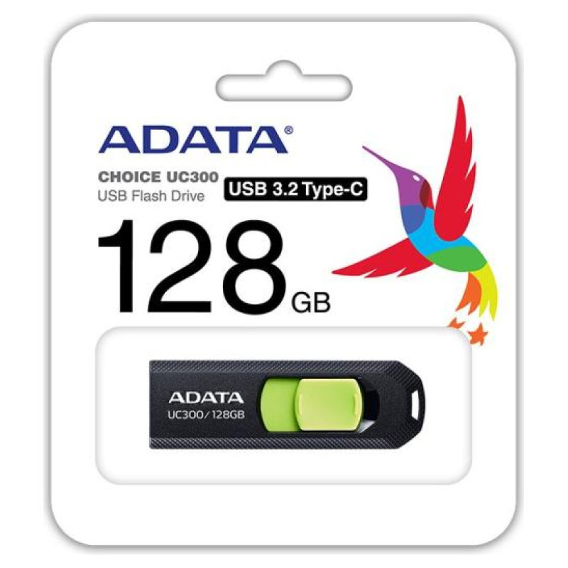 Adata MEMORY DRIVE FLASH USB-C 128GB/ACHO-UC300-128G-RBK/GN ADATA
