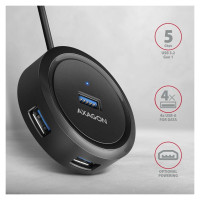 Axagon I/O HUB USB3.2 4PORT ROUND/1.2M HUE-P1AL AXAGON