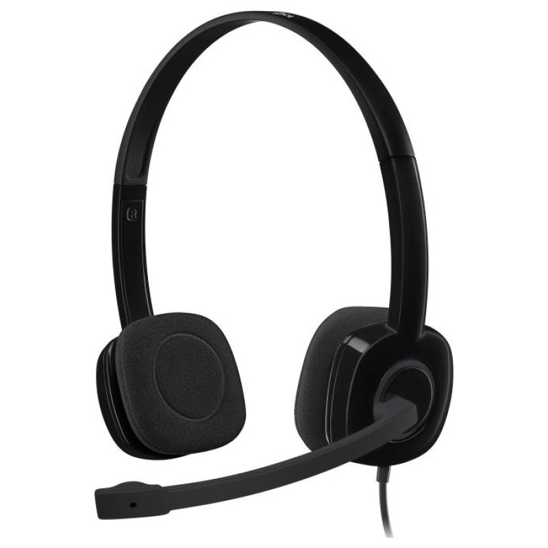 Logitech H151 Corded Stereo Headset - BLACK - 3.5 MM