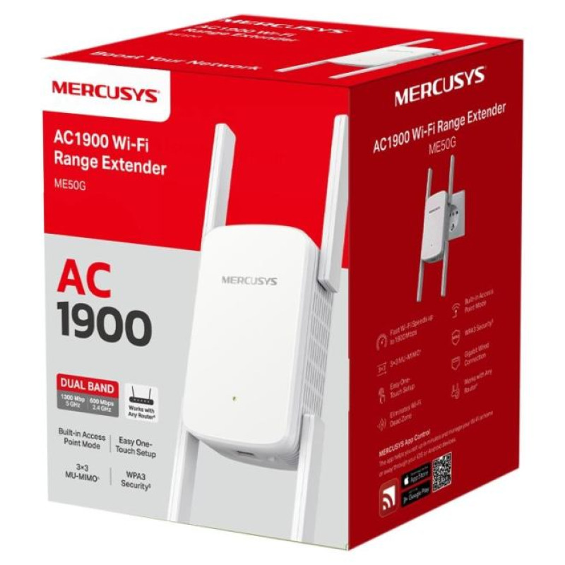 Mercusys WRL RANGE EXTENDER 1900MBPS/ME50G MERCUSYS