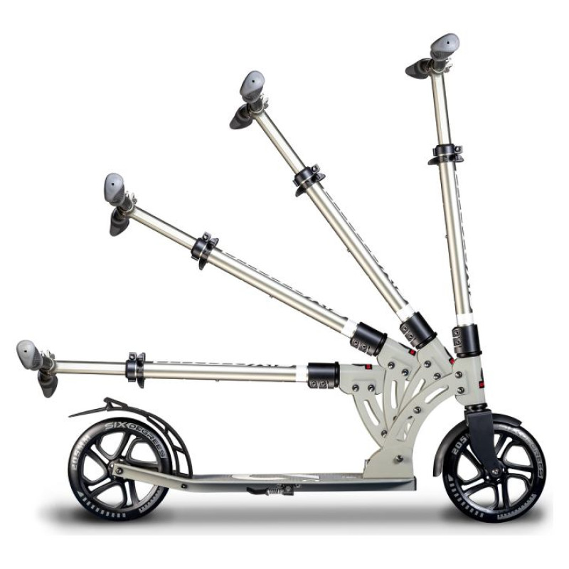 Six Degrees Scooter skrejritenis 205 mm, pelēks - AU 589