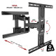 Electriclight TV stiprinājums pie sienas 45-75 collas, līdz 45 kg, melns - NB P 6
