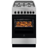 Electrolux 600.sērijas gāzes plīts ar elektrisko cepeškrāsni, melna, 50cm - LKK560010X