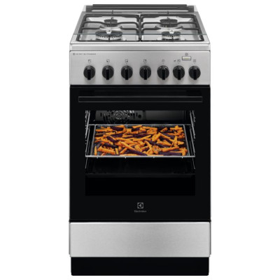 Electrolux 600.sērijas gāzes plīts ar elektrisko cepe&scaron;krāsni, melna, 50cm - LKK560010X