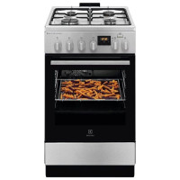 Electrolux gāzes plīts ar elektrisko cepeškrāsni SteamBake, nerūsoša tērauda, 50cm - LKK560228X
