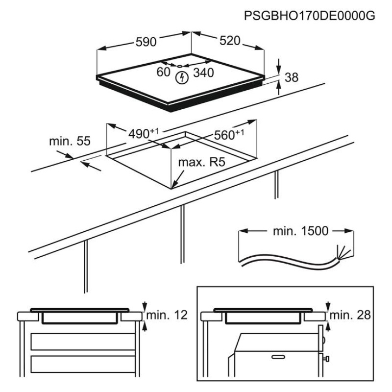 AEG keramiskā plīts virsma - HK654070FB