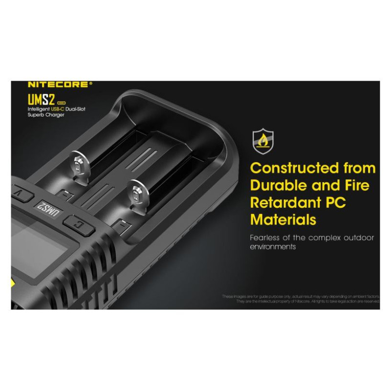 Nitecore BATTERY CHARGER 2-SLOT/UMS2 NITECORE