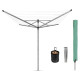 Brabantia rotējošs veļas žāvētājs LOM, 50m, Metallic Grey+ dāvanas - 311321