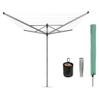 Brabantia rotējošs veļas žāvētājs LOM, 50m, Metallic Grey+ dāvanas - 311321