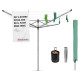 Brabantia rotējošs veļas žāvētājs LOM, 50m, Metallic Grey+ dāvanas - 311321