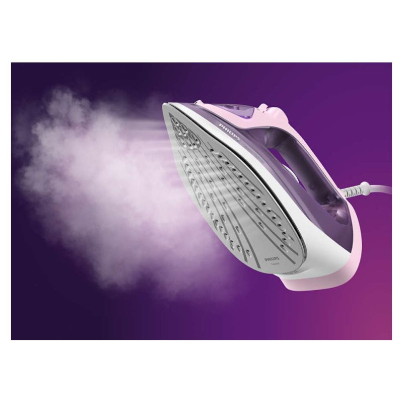 Philips 3000 sērijas Tvaika gludeklis, 2200W, violets ar rozā - DST3020/30