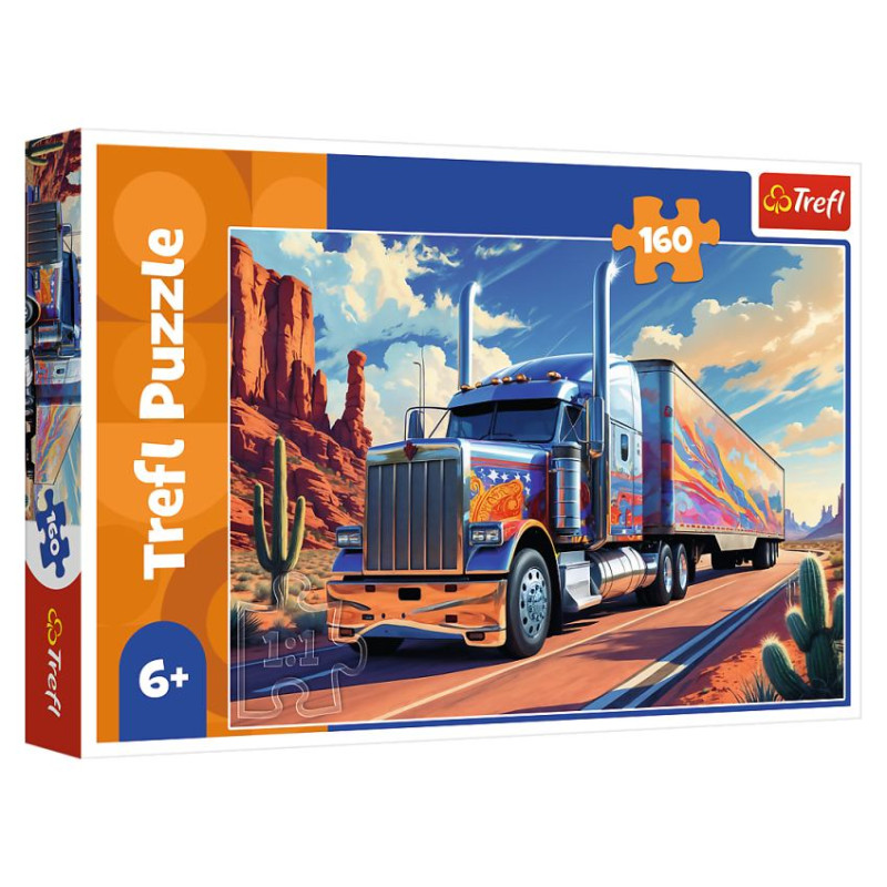 Trefl Puzzle Kravas automa&scaron;īna uz ceļa, 160 gab.