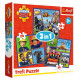 Trefl FIREMAN SAM Pužļu komplekts 3in1 Ugunsdzēsējs Sems